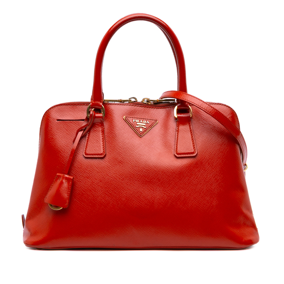 Pre-Loved Prada Medium Saffiano Vernice Promenade Satchel - Picture 1 of 9